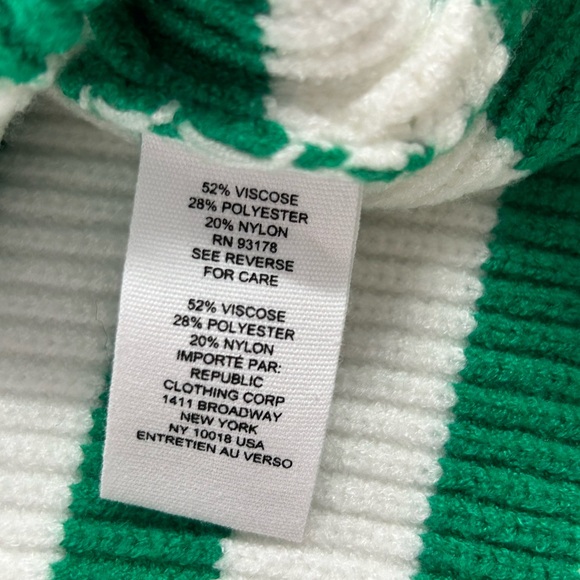 For the Republic NWT Women’s Striped Long Sleeve Lace Collared Sweater  Sz‎ M - Picture 6 of 6